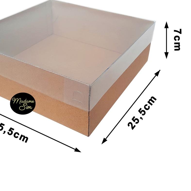 

BOX MIKA - DUS KUE - KOTAK - KARDUS 25 x 25 x 7 CM (ISI : 10 PCS)