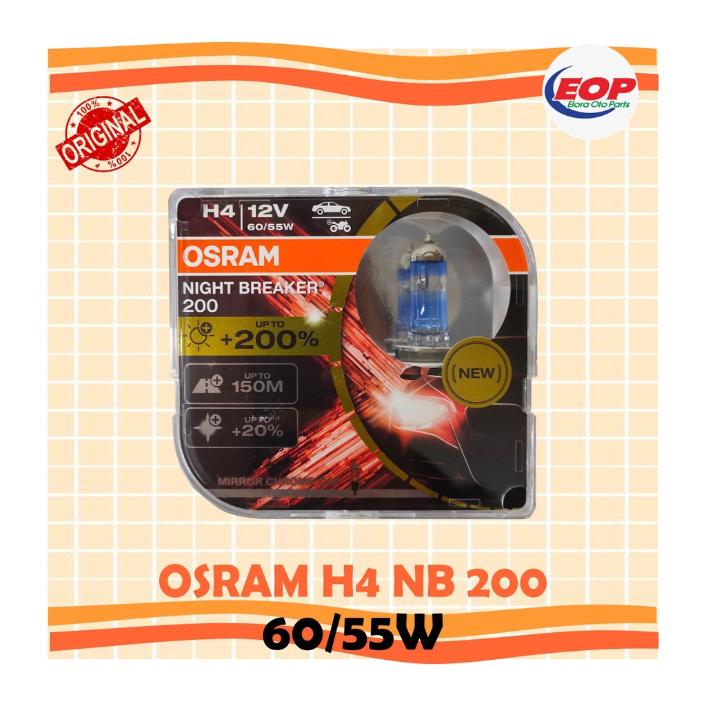 OSRAM Lampu Mobil Halogen H4 NBR 200 - 64193NBR200