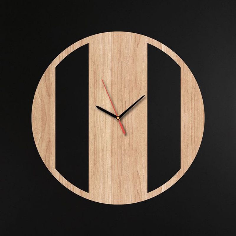 Jam Dinding Model Desain Kayu Unik Dekorasi Pajangan Rumah Retro Vintage-J15