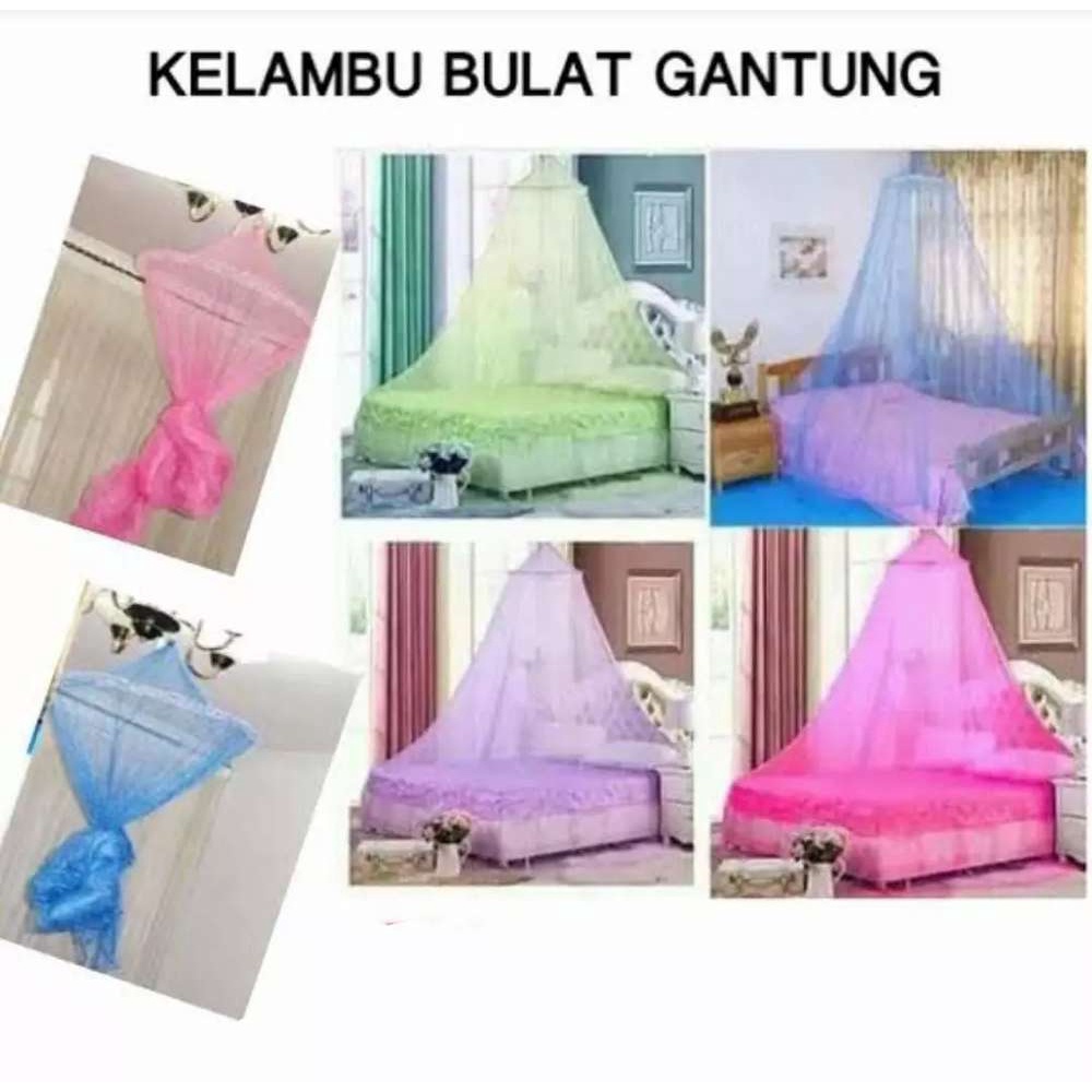 Kelambu Kasur Bulat Gantung Anti Nyamuk / Kelambu Gantung