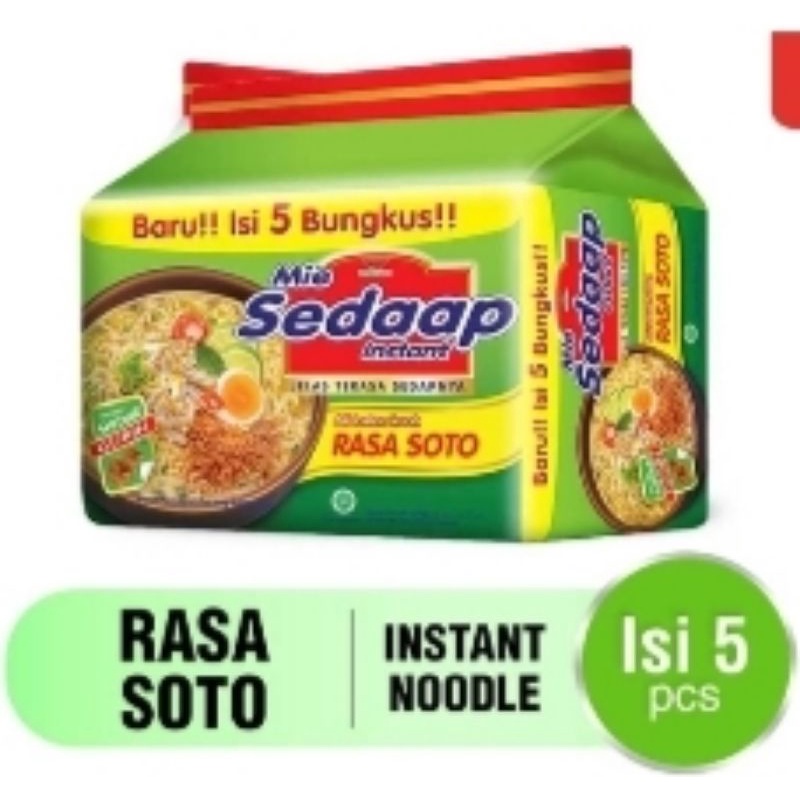 

Mie Sedap Soto Kemasan ekonomis isi 5 pcs