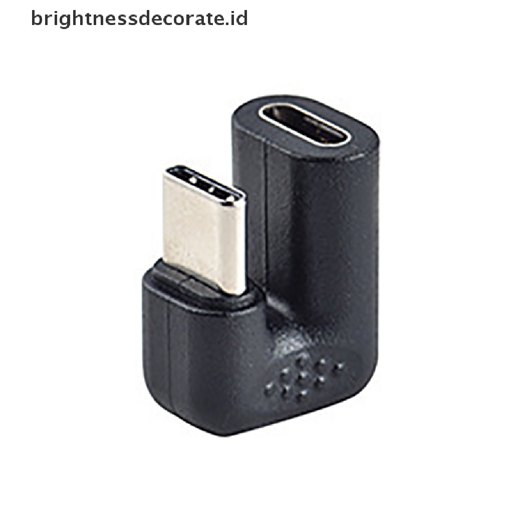 Adapter Konverter Sudut Kanan 180 Derajat Usb 3.1 Tipe C Male Ke Female Usb-C