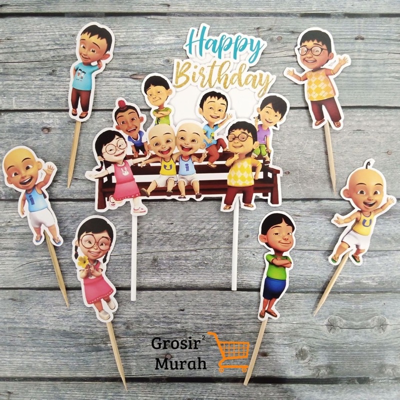 Cake Topper Upin and Ipin /Topper Kertas Upin and Ipin