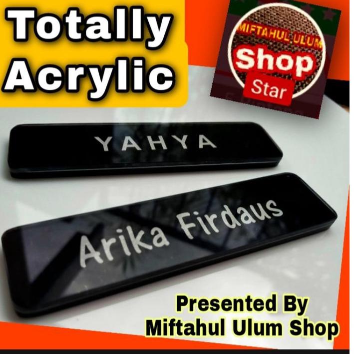 

KF9 Name Tag - Papan Nama Dada - Totally Double Acrylic - Pengait Peniti dan Magnet⋆ϟ (Harga.promo)