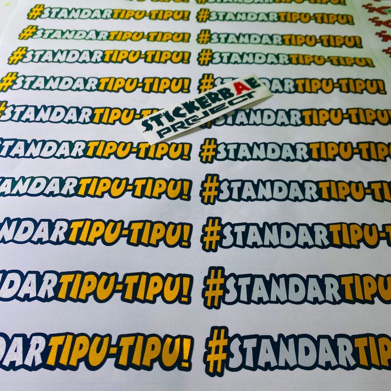 Sticker standartiputipu stiker viral standar tipu tipu cutting sticker, sticker motor