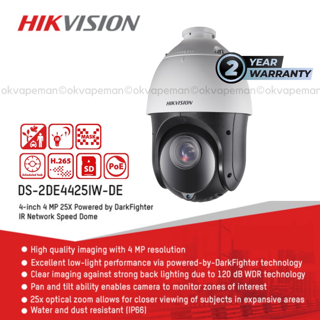 IP CAMERA PTZ HIKVISION DS-2DE4425IW-DE