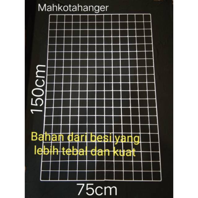 Jaring Ram Besi Dinding Ukuran 75x150cm Gantungan Hook Ram Display