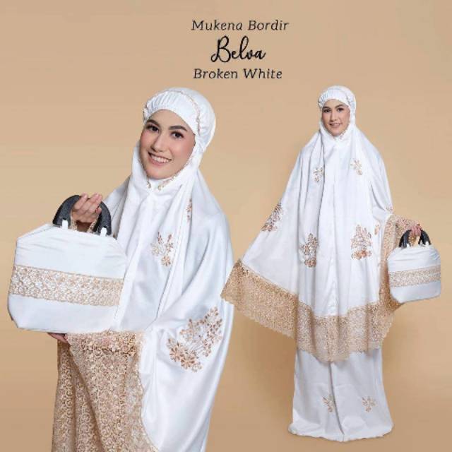 Mukena dewasa satin bordir belva