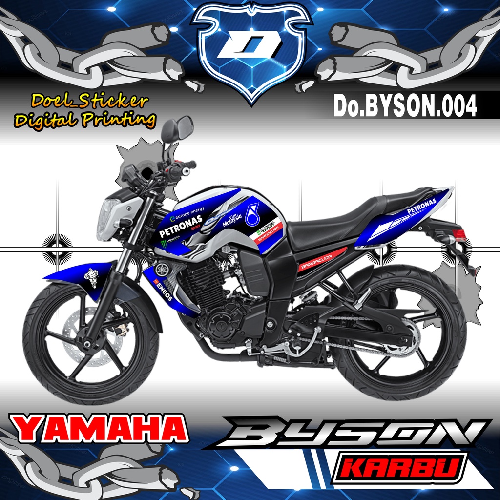 Striping Byson Karbu Variasi PETRONAS Sticker Stiker Skotlet Motor List Scotlite Body 004