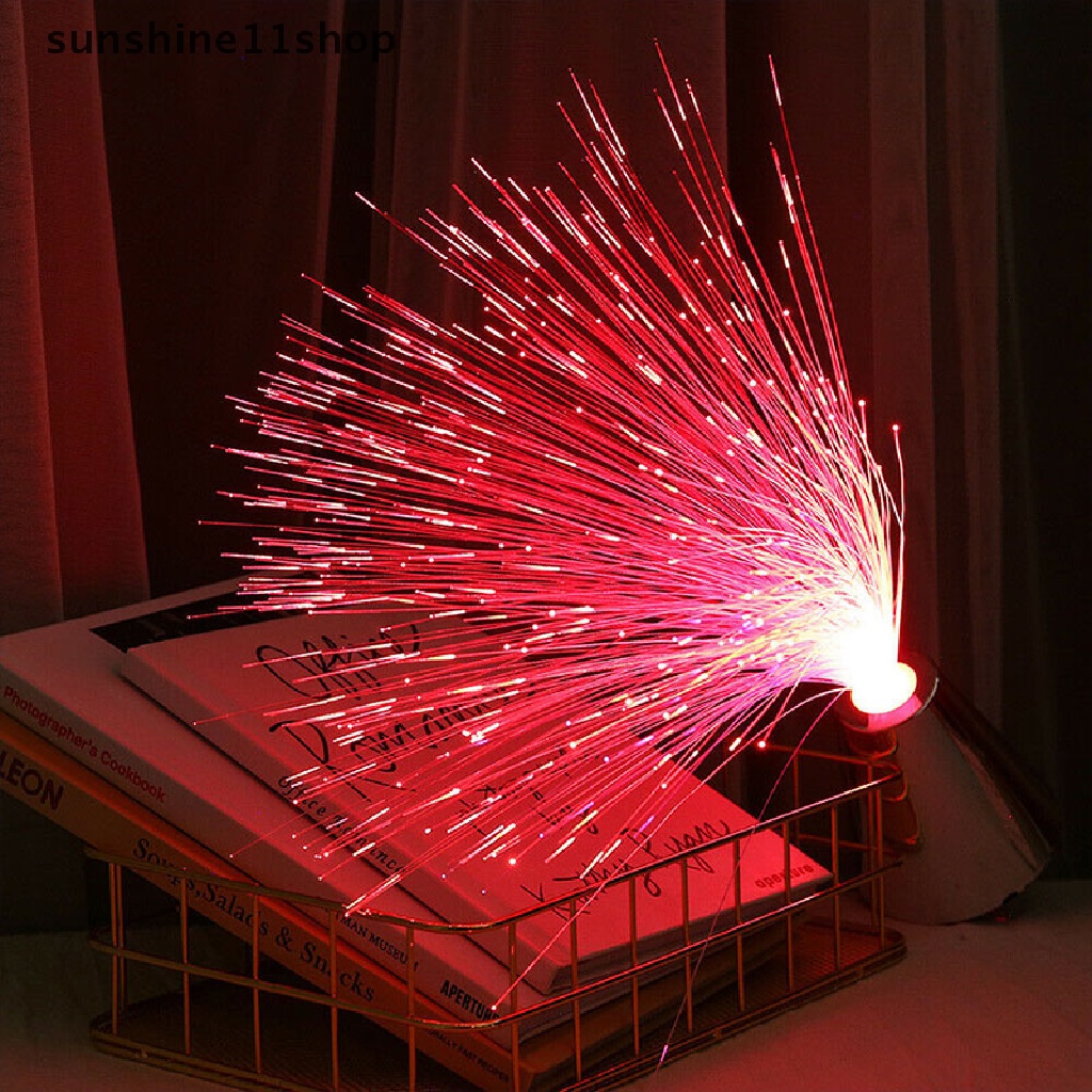 Sho Lampu Malam LED Fiber Optik Multi Warna Untuk Dekorasi Natal / Pernikahan / Rumah