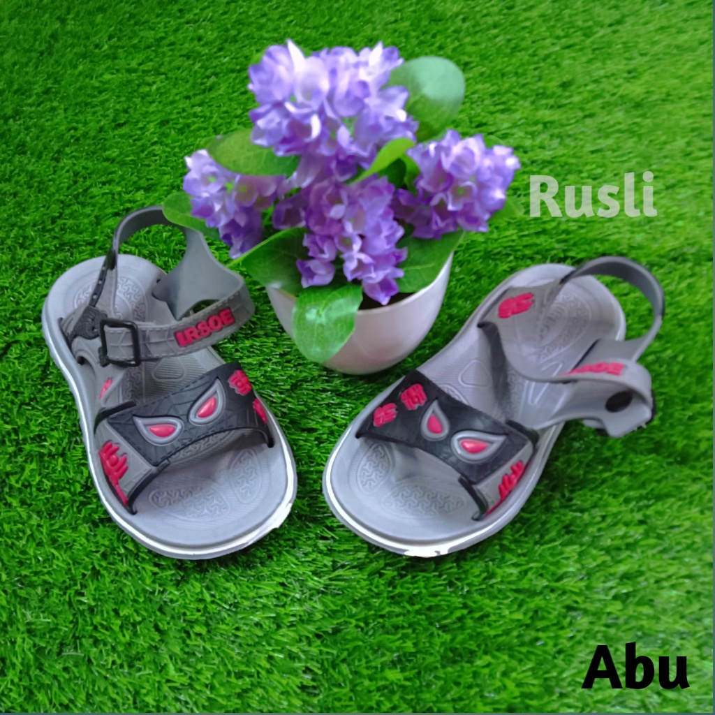 (COD) Sandal Gunung Baim Anak Remaja Motif Spider Irsoe A57