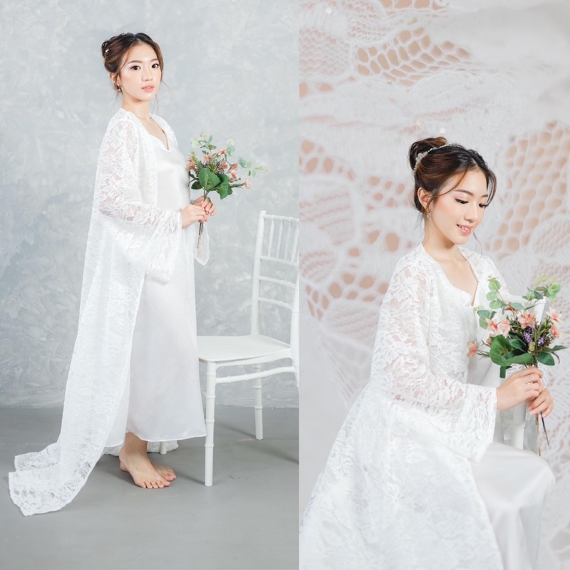 𝙏𝙪𝙩𝙪𝙡𝙡𝙚 Careen Robe Wedding Robe Pengantin Robe Robe Bride Kimono Bride Bride Kimono Wedding