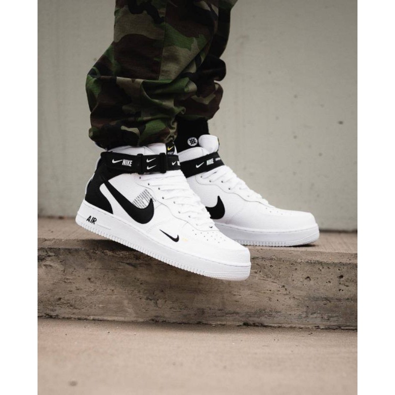nike force 1 mid white