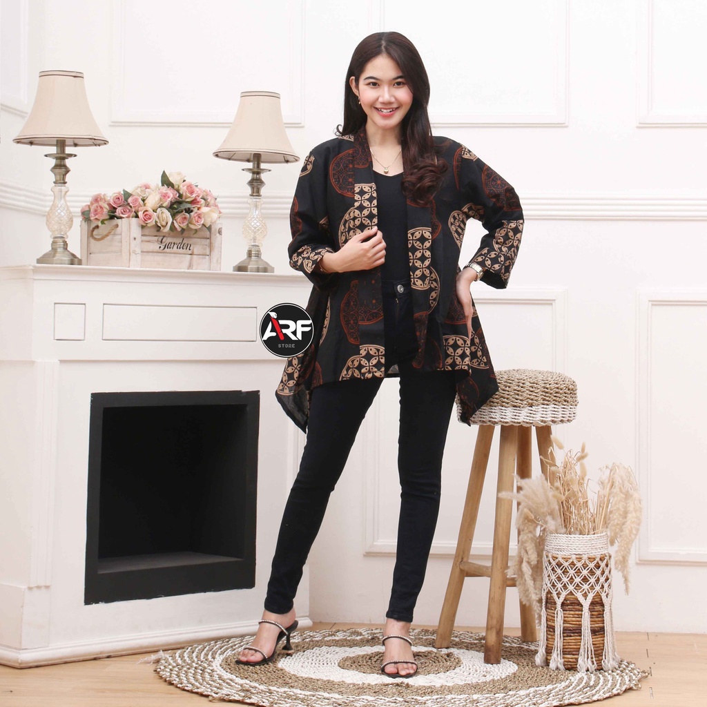 blazer batik wanita modern kerja