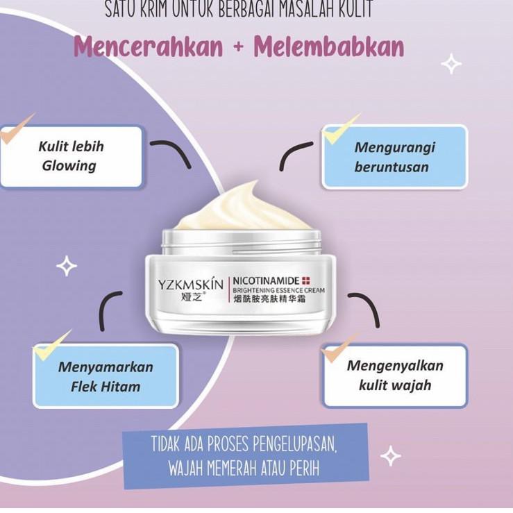 Harga Bersahabat - YZKMSKIN CREAM GLOWING - CREAM PAGI - CREAM MENCERAHKAN - DOJAKO SKINCARE