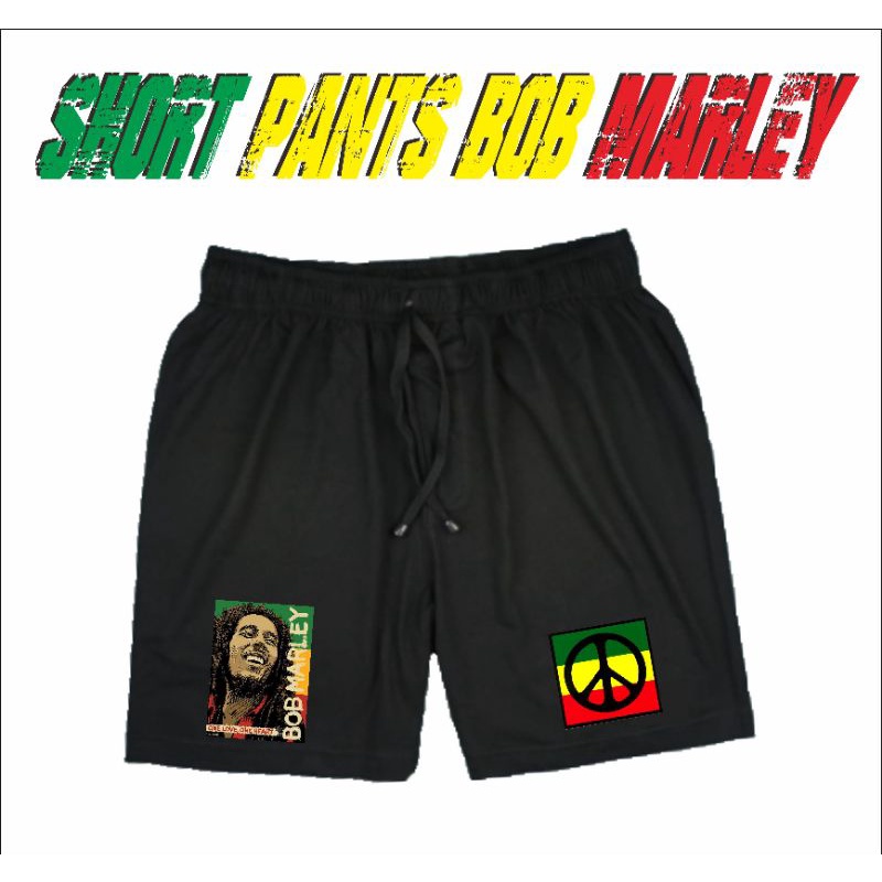 Celana Bob Marley Reggae Hitam / Short Pants Black Rastaman