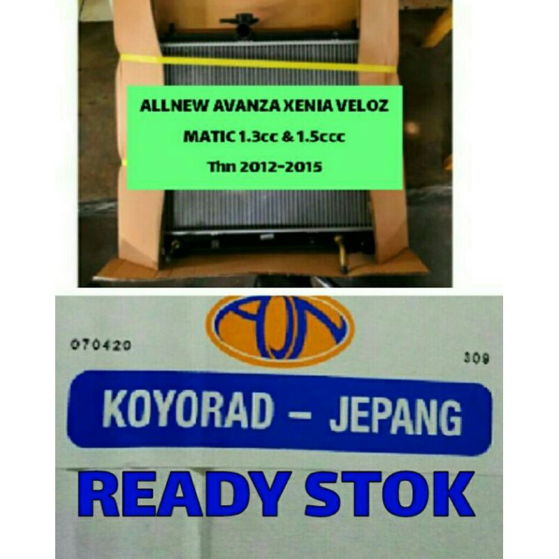 Radiator Avanza Matic 1300cc 1500cc 2011 2012 2013 2014