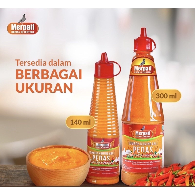 

1 Lusin Lombok Kuning Merpati Asli / Sambal Makassar 140ml Harga Grosir
