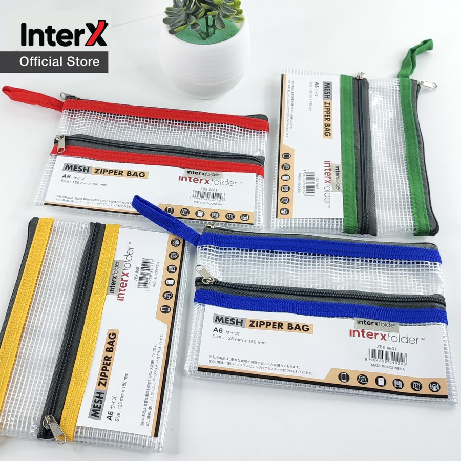 Zipper mesh bag A6 Interx - 1 pcs