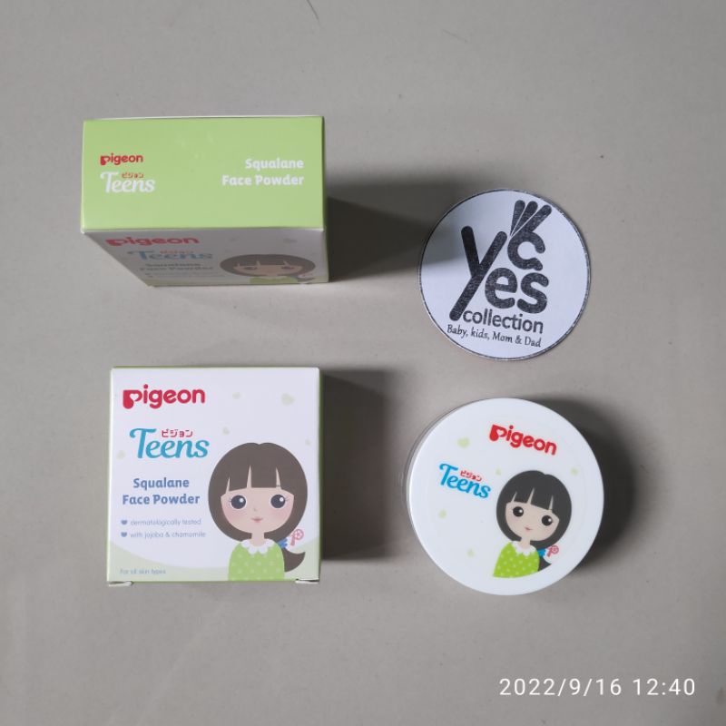 Pigeon compact powder teens two way cake 14g bedak padat tabur remaja squalane refill tempat anak