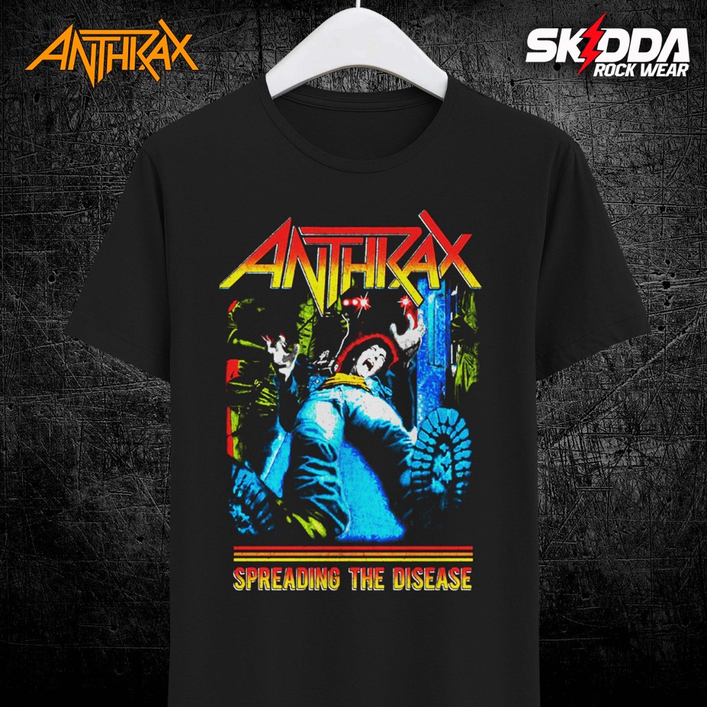 T Shirt Kaos Band Metal ANTHRAX - Spreading the Disease - Premium Black NSA
