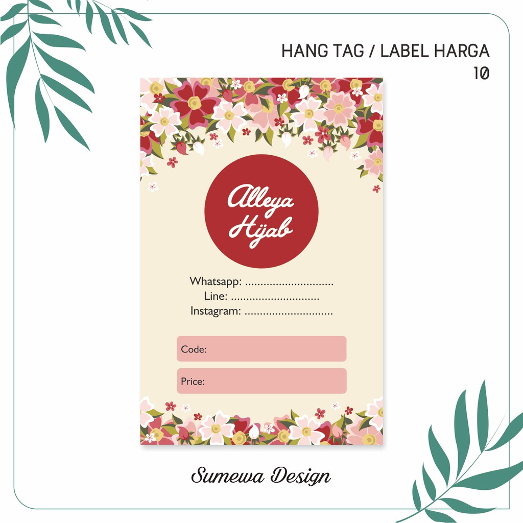 

Hang Tag / Price Tag / Label Harga / Label Baju 10