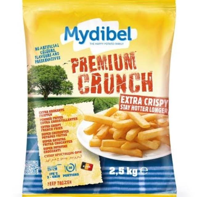 

French Fries Kentang Goreng Shoestring Rasa Butter Kemasan 2.5kg Merk Mydibel Harga Murah Meriah Sia