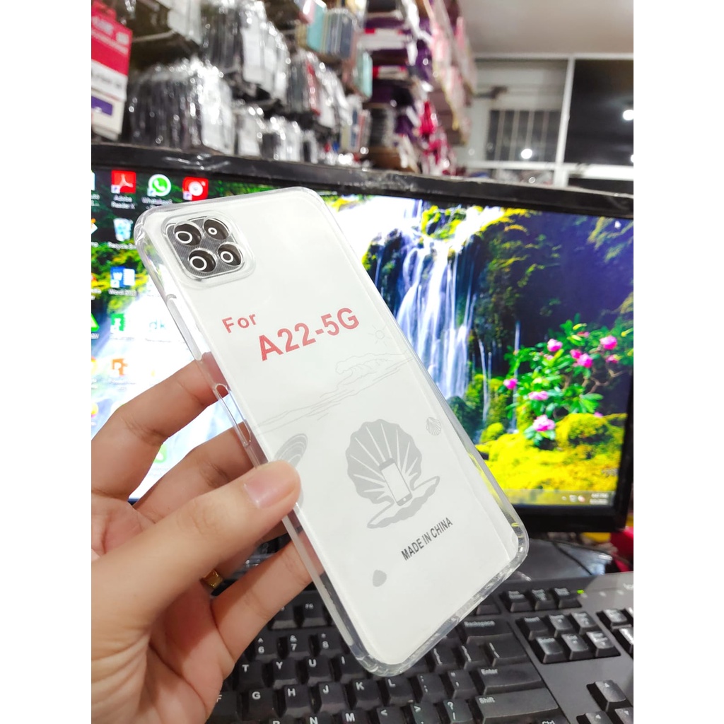 Soft Case Clear HD with Protector Camera Samsung A22 4G A22 5G TPU Silicon Transparan