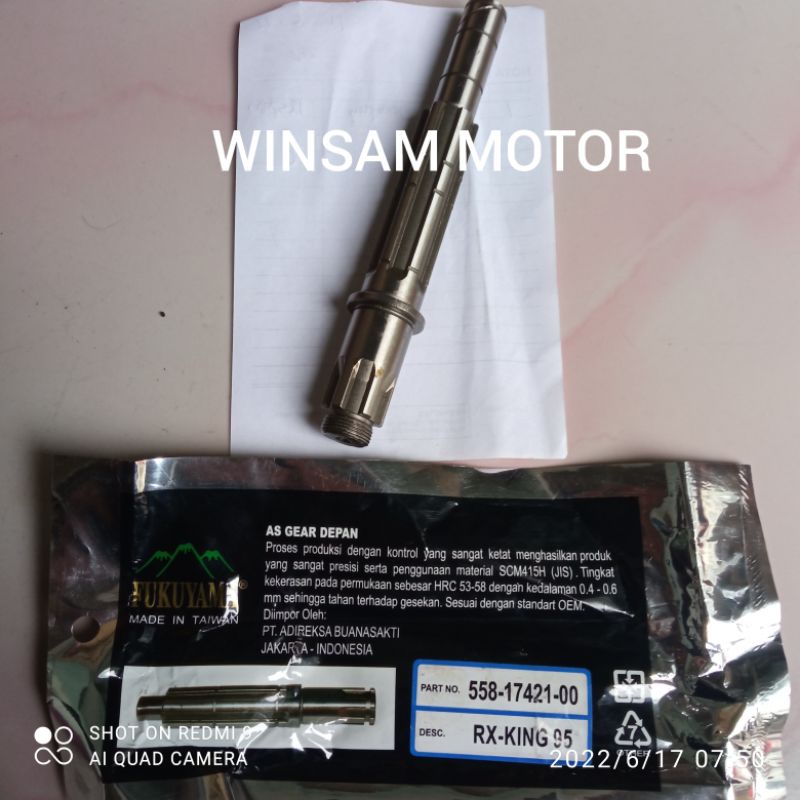 As gir as gear depan RX king RXK Fukuyama