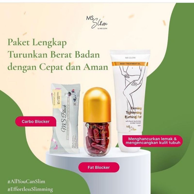 Jual MS SLIM BY MS GLOW (MS SLIM FIBER DRINK, SLIMMING CAPSULE, BODY ...