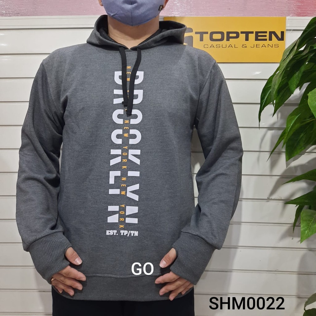 gof TOPTEN SWEATER Pakaian Pria Outerwear Sweater Cardigan Hoodie Jaket Casual Motif Lengan Panjang