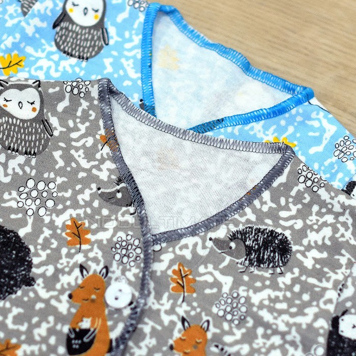 (0-3 Bulan) 1 Pcs Baju Bayi Lengan Pendek BABY LEON DS-111 Baju Bayi Baru Lahir Baju Tidur Bayi Baju