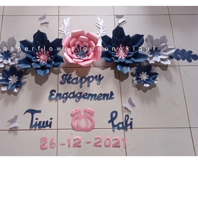 NEW ARRIVAL  9.9 (FREE GIFT) READY Paper flower murah / Dekorasi simple engagement / paperflower 7 b