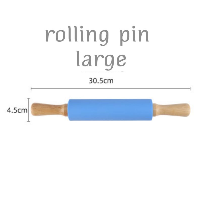 ROLLIN PIN SILICONE 30Cm FOOD GRADE ANTI LENGKET