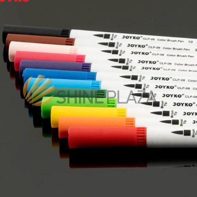 

Ecer / Grosir Color Brush Pen Joyko 12 Warna CLP-06 - Brush Pen Murah