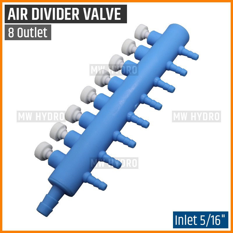 Air Divider Valve 8 Way, Keran Pembagi Udara Aerator Cabang 8