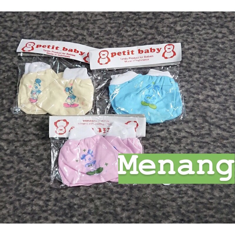 SARUNG TANGAN &amp; KAKI BAYI MAMIMU BON BON PETIT MARVELI SUNNY WARNA/PUTIH JUAL ECER(1Pasang) TERMURAH