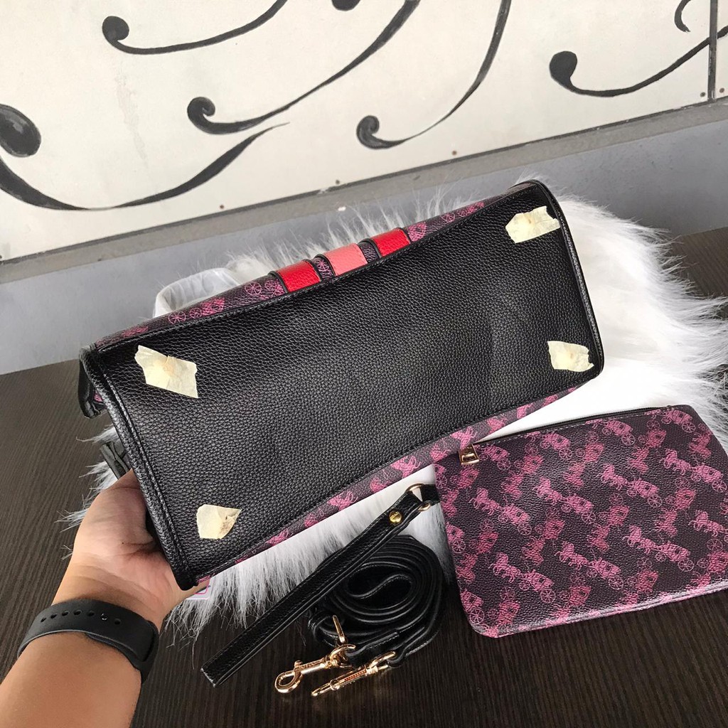[BEST SELLER} NEW COACH FIELD TOTE HORSE READY 4 COLOUR  +MINI POUCH