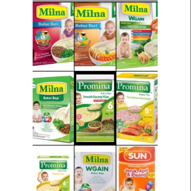 Milna Promina Sun Bubur Bayi Sachet Campur Campur Mix Package Shopee Indonesia