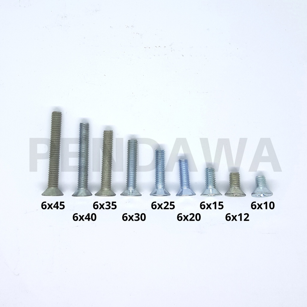 [10pcs] Baut JF+ 6 x 40mm Merk TMS M6 x 40mm