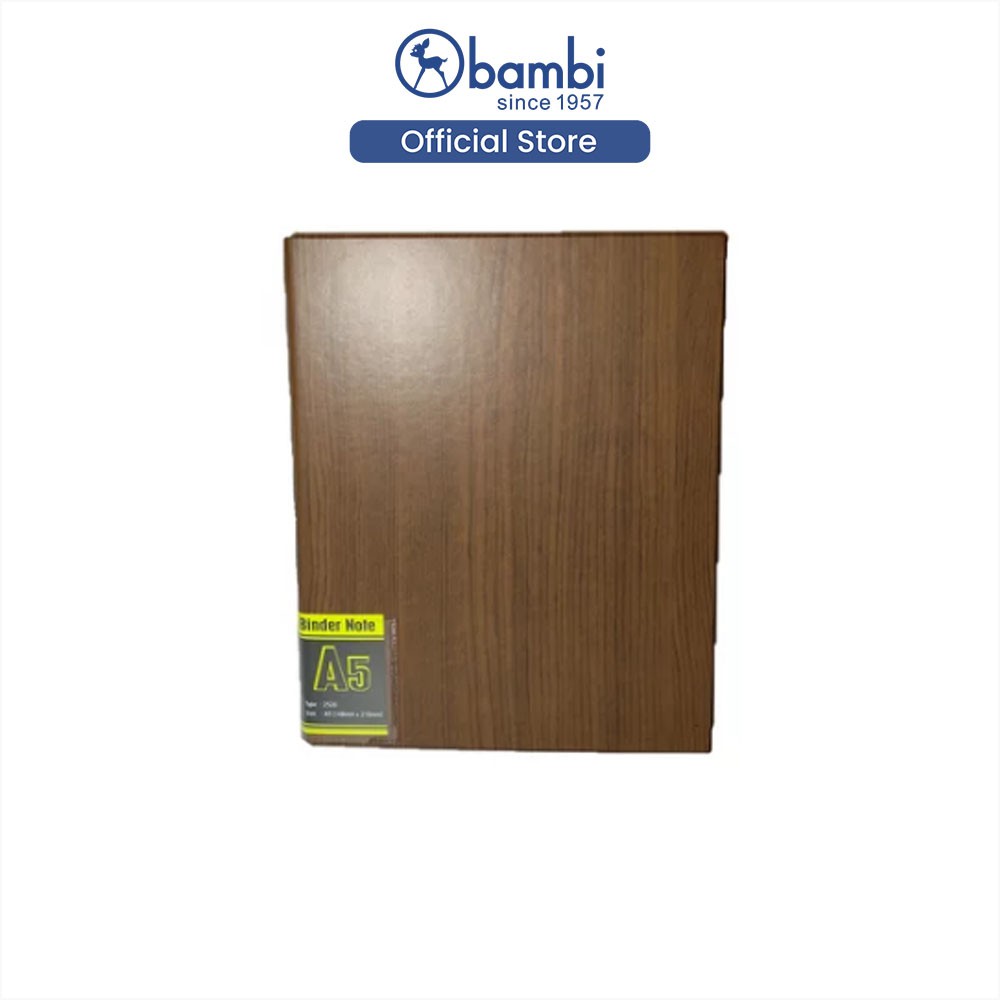 

Bambi Binder Note A5 20 Ring Include Divider & Indexes Edisi Wood Series 2024 Original