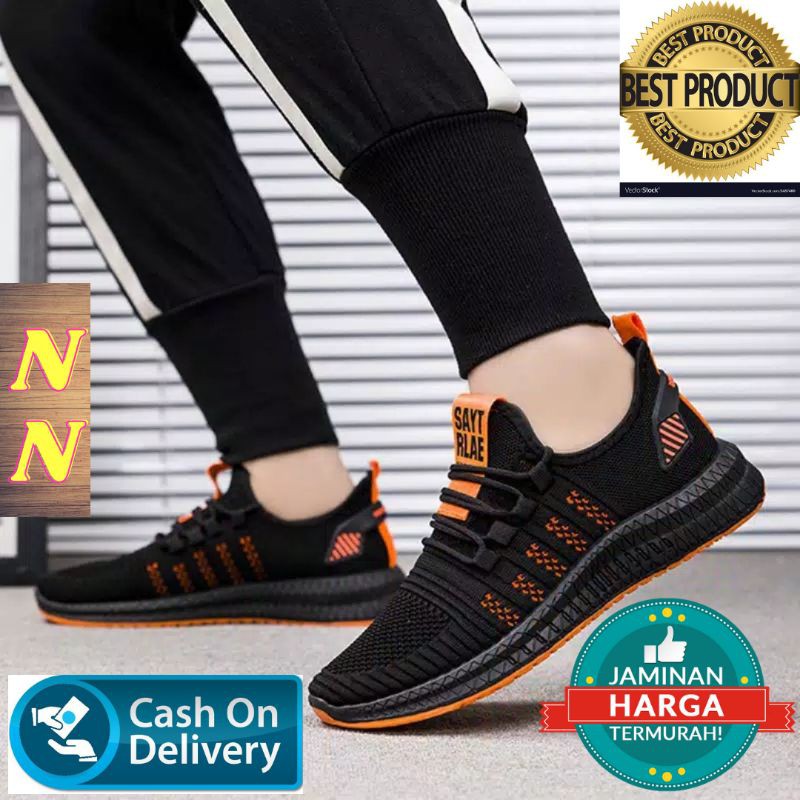 {COD} Sepatu Sneakers Pria Wanita - Sepatu Cowo Cewe Olahraga - Sepatu Import Kasual Running Murah