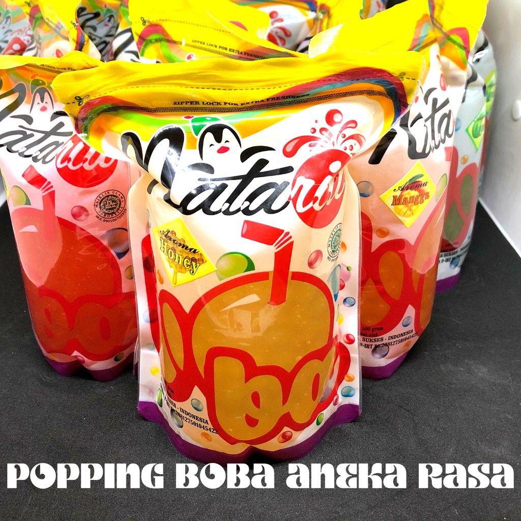 Popping Boba Blackcurrant 500g - Jelly Mutiara - Topping Minuman Kekinian