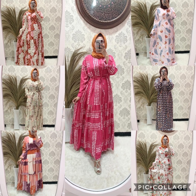 Gamis katun rayon viscose
