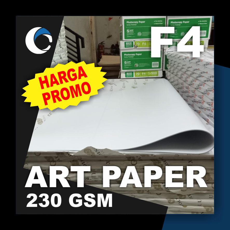 

KERTAS ART PAPER / ART CARTON 230 GSM Uk [ F4 / POLIO ] 21.5 cm X 33 cm ( 50 LEMBAR )