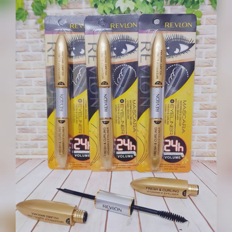 REVLON MASCARA 2 IN 1 / MASCARA + EYELINER WATERPROOF