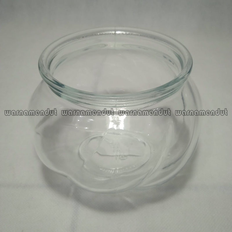 Vas bunga wadah bulat kaca 8cm WEO IK9793 VILJS