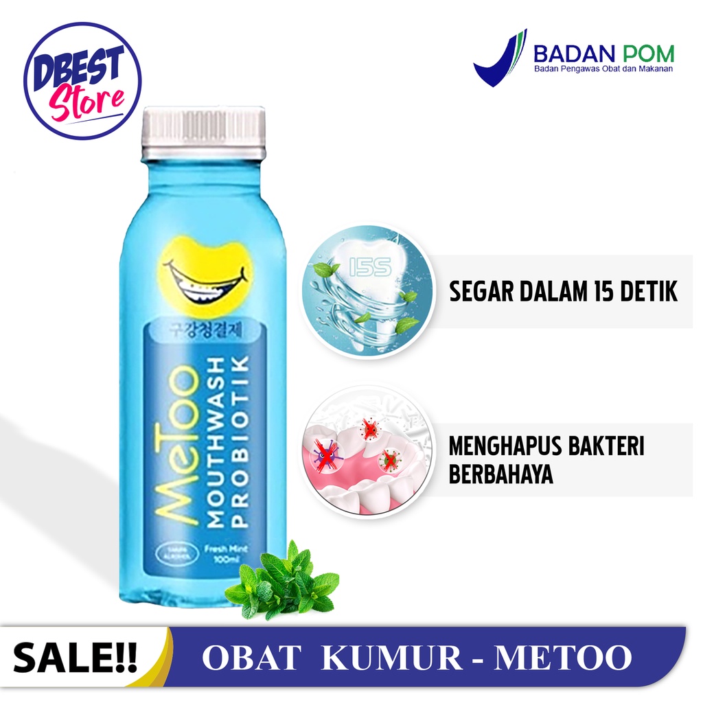 Metoo Obat Kumur Mouthwash Metoo Meto Meeto Meetoo Mouthwash Obat Kumur Probiotik Fresh Mint 100ml