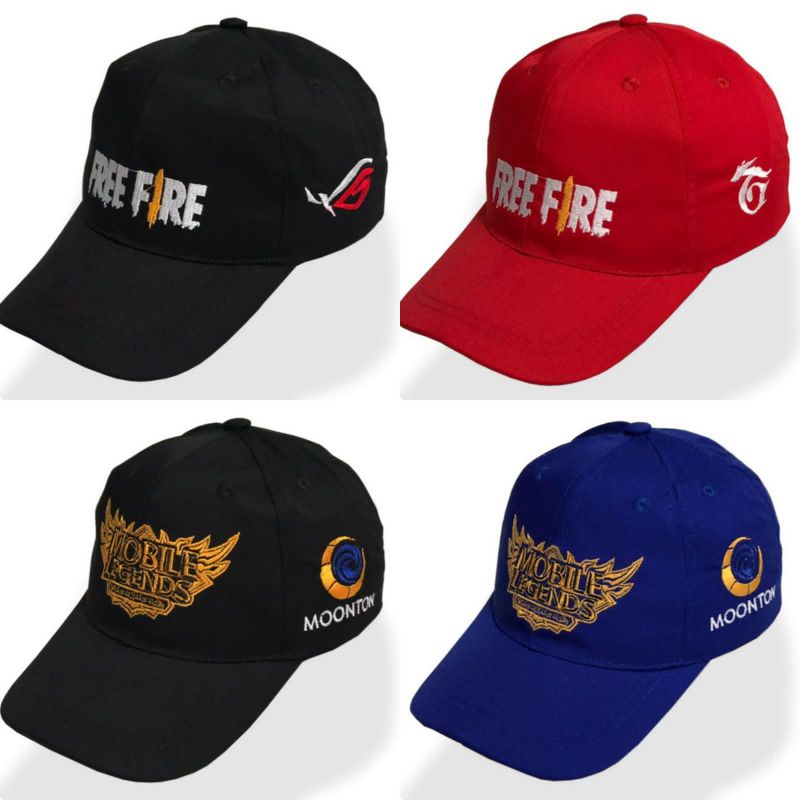 Topi Anak free fire/mobile legend bordir