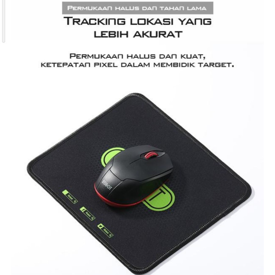 Mousepad Gaming surface Robot anti slip mousepad mini gaming hitam RBT